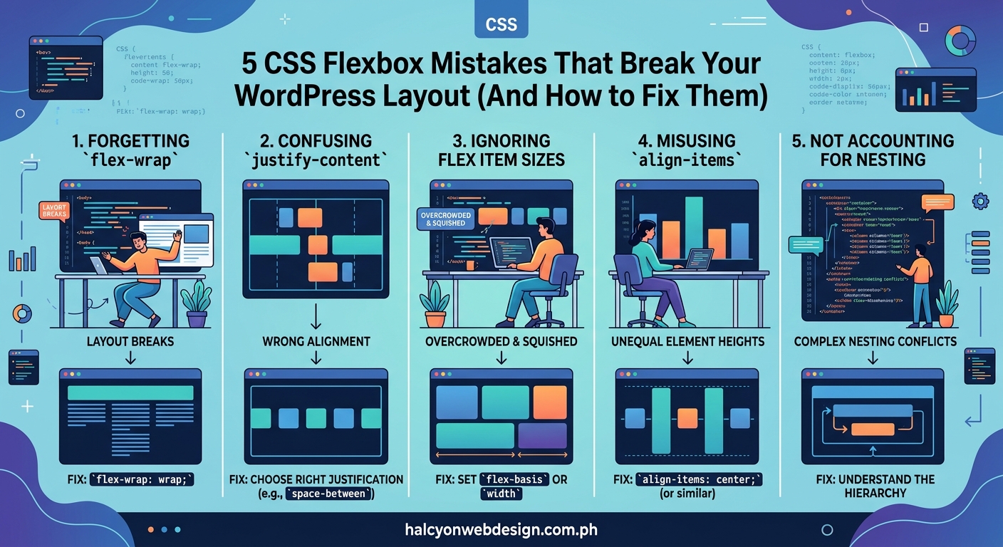 5 CSS Flexbox Mistakes That Break Your WordPress Layout (And How to Fix Them) — 2
