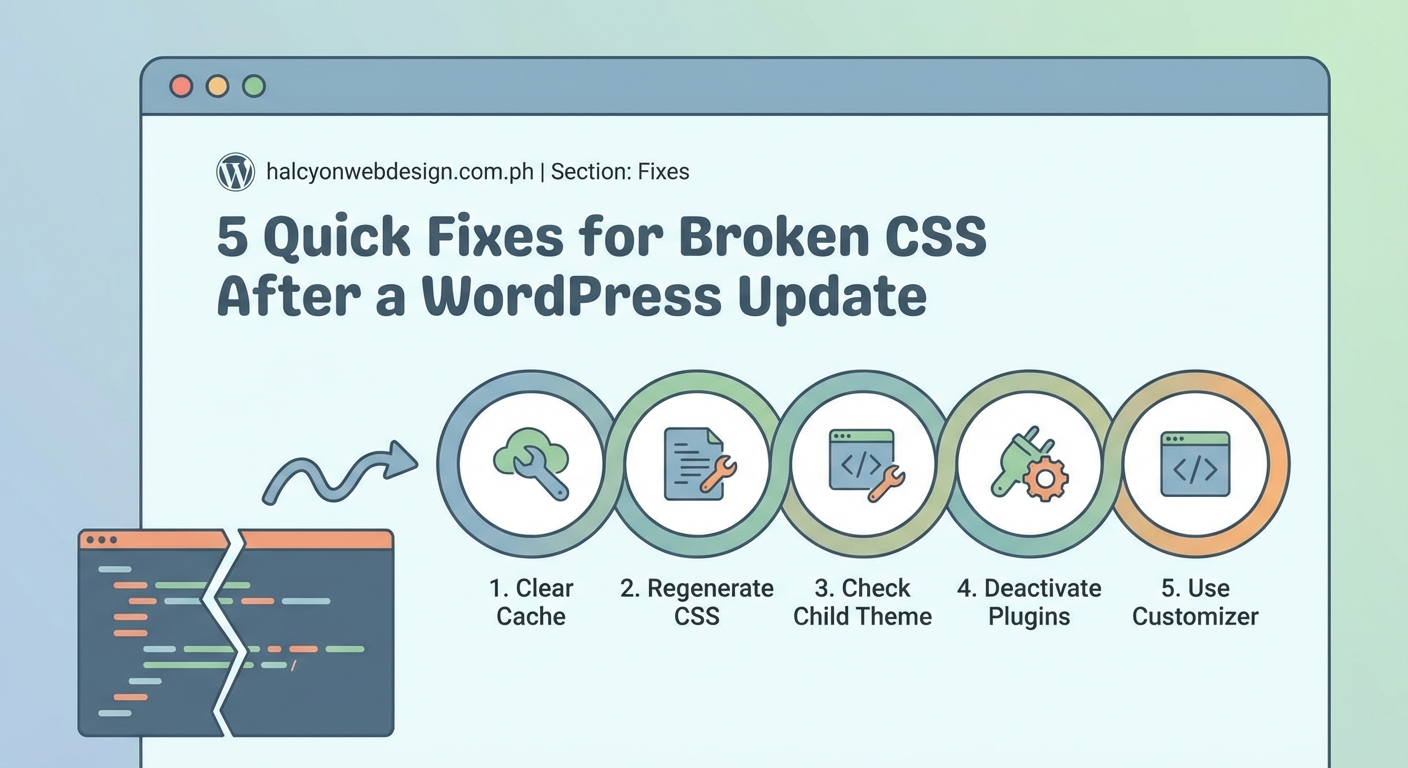 5 Quick Fixes for Broken CSS After a WordPress Update — 1