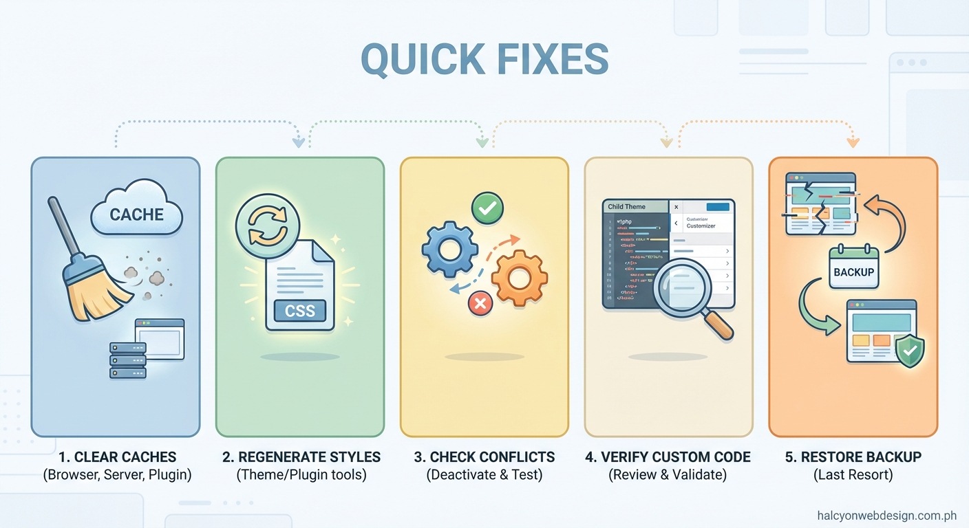 5 Quick Fixes for Broken CSS After a WordPress Update — 3