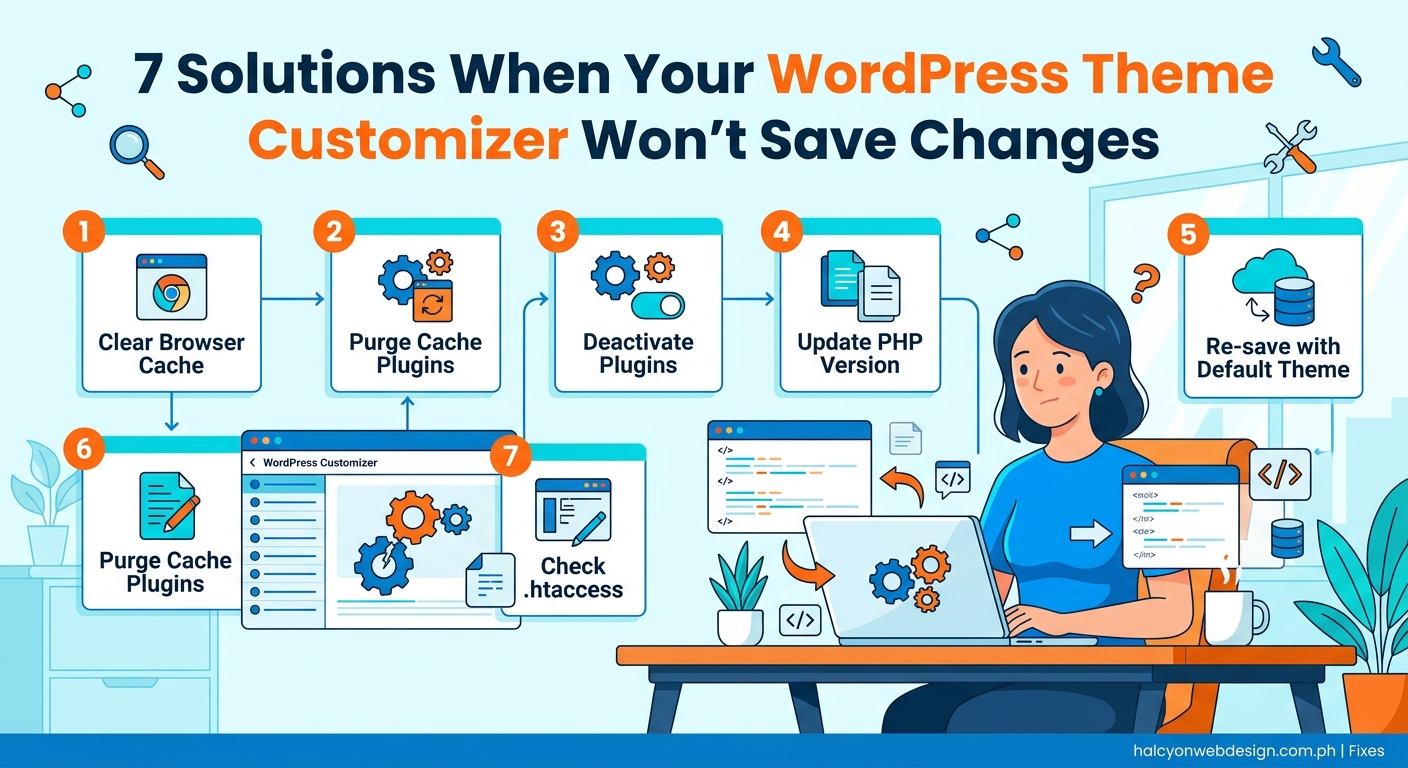 7 Solutions When Your WordPress Theme Customizer Won't Save Changes — 1