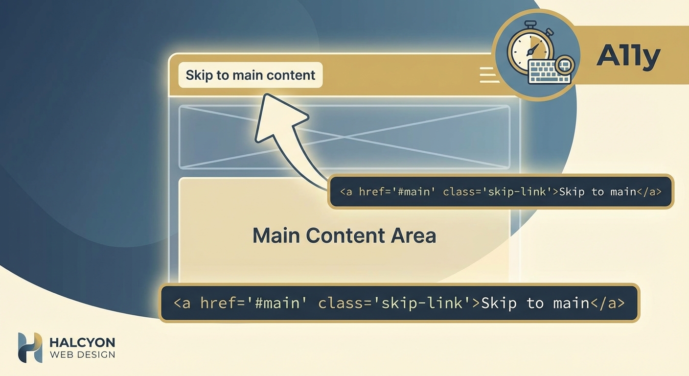 Accessible Skip Links: The 30-Second Fix That Improves Navigation for Everyone - Illustration 1