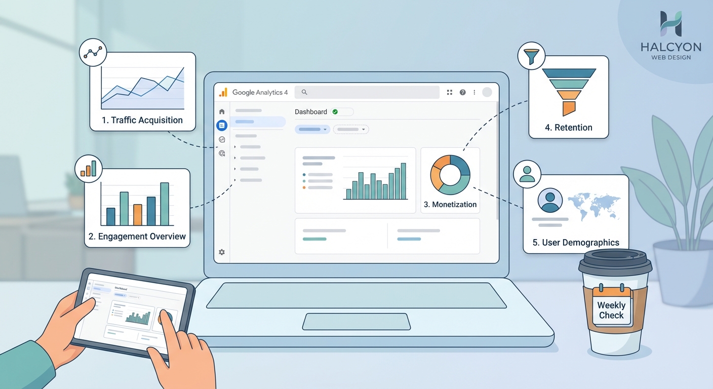 5 Critical Google Analytics 4 Reports Every Webmaster Should Monitor Weekly - Illustration 1