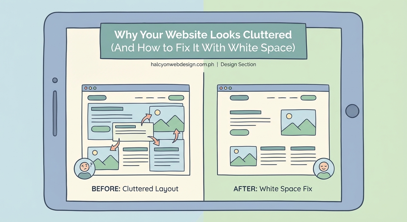 Why Your Website Looks Cluttered (And How to Fix It With White Space) - Illustration 1