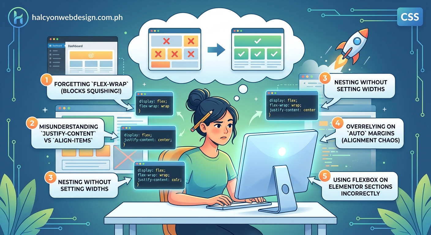 5 CSS Flexbox Mistakes That Break Your WordPress Layout (And How to Fix Them) - Illustration 1