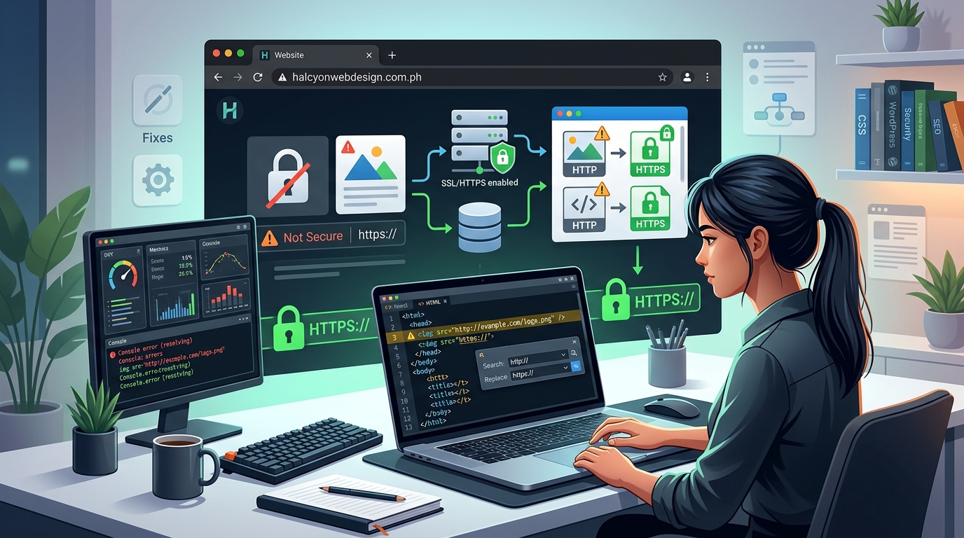 Fixing Mixed Content Warnings After Switching to HTTPS - Halcyon Web ...