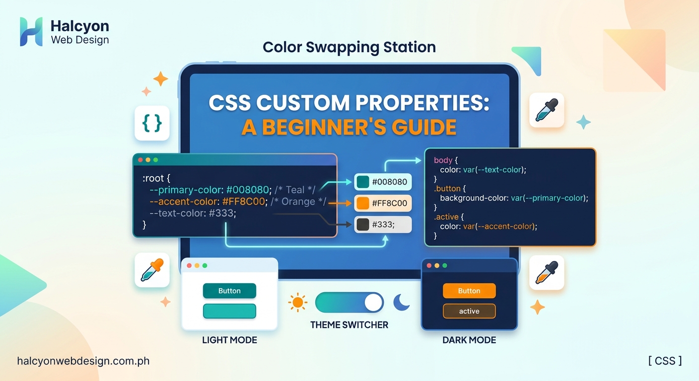 CSS Custom Properties: A Beginner's Guide to CSS Variables for Dynamic Theming - Illustration 1