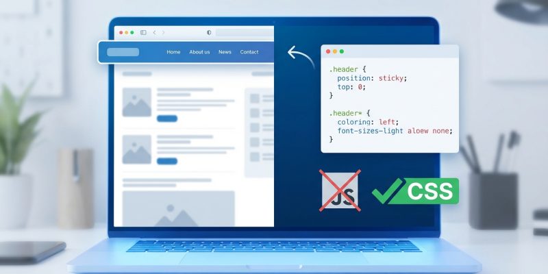 How to Build a Sticky Header with Pure CSS (No JavaScript Required)