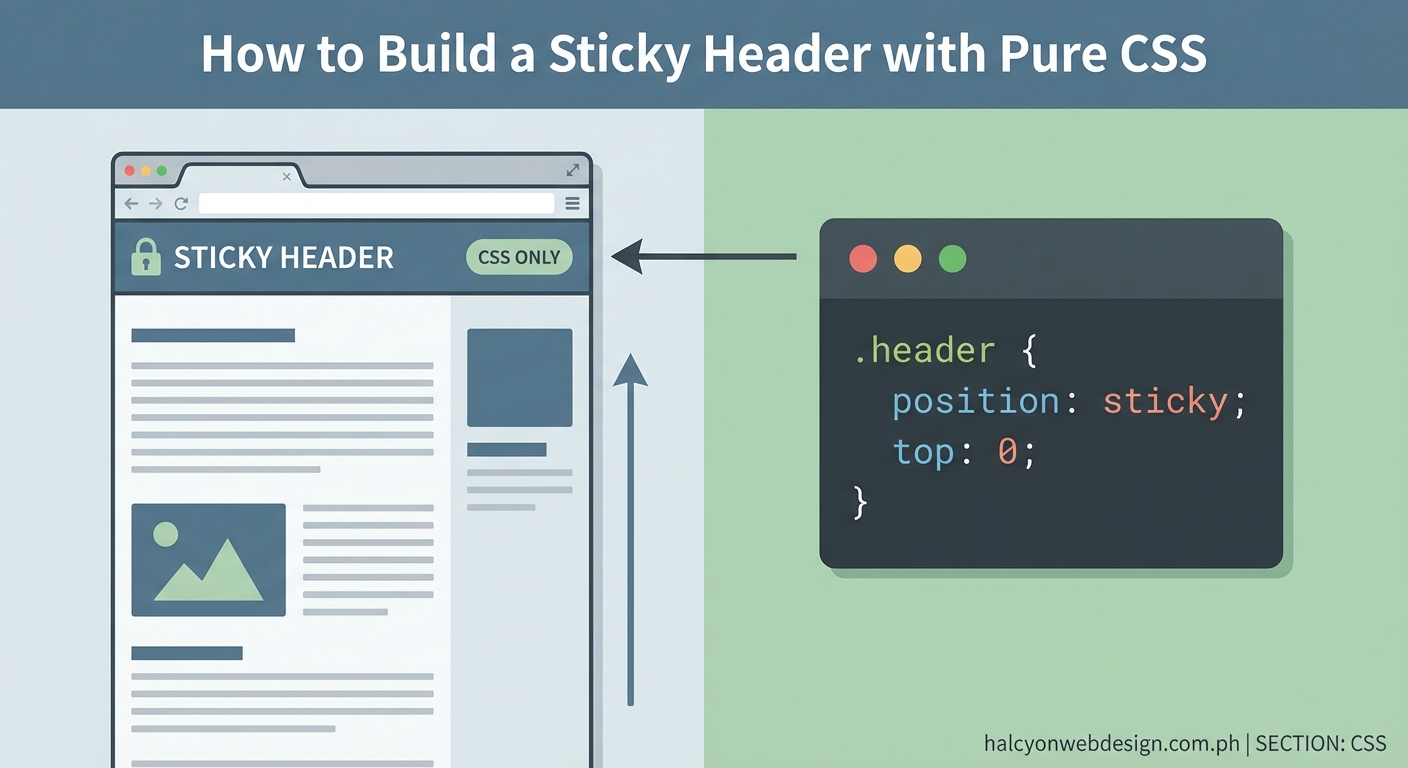 How to Build a Sticky Header with Pure CSS (No JavaScript Required) — 1