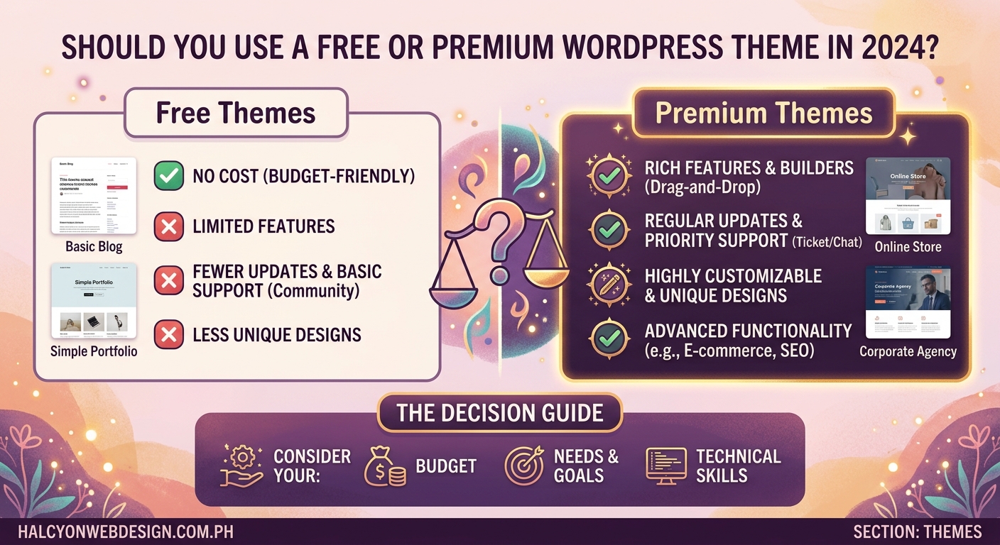 Should You Use a Free or Premium WordPress Theme in 2026? - Illustration 1