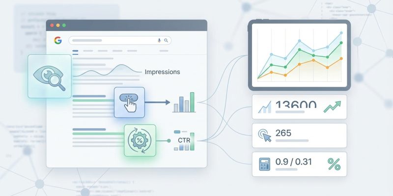 What Is the Difference Between Impressions, Clicks, and CTR in Search Console Performance Reports?