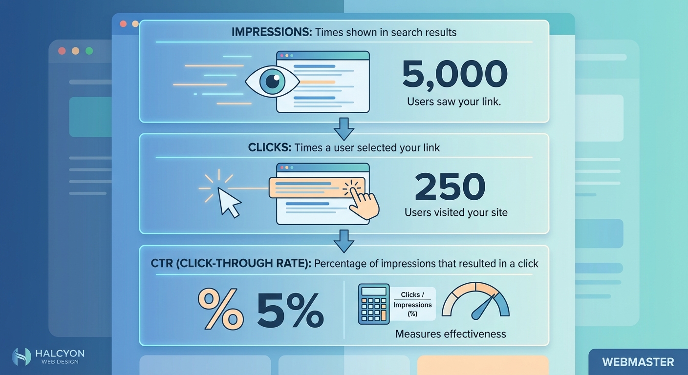 What Is the Difference Between Impressions, Clicks, and CTR in Search Console Performance Reports? — 1