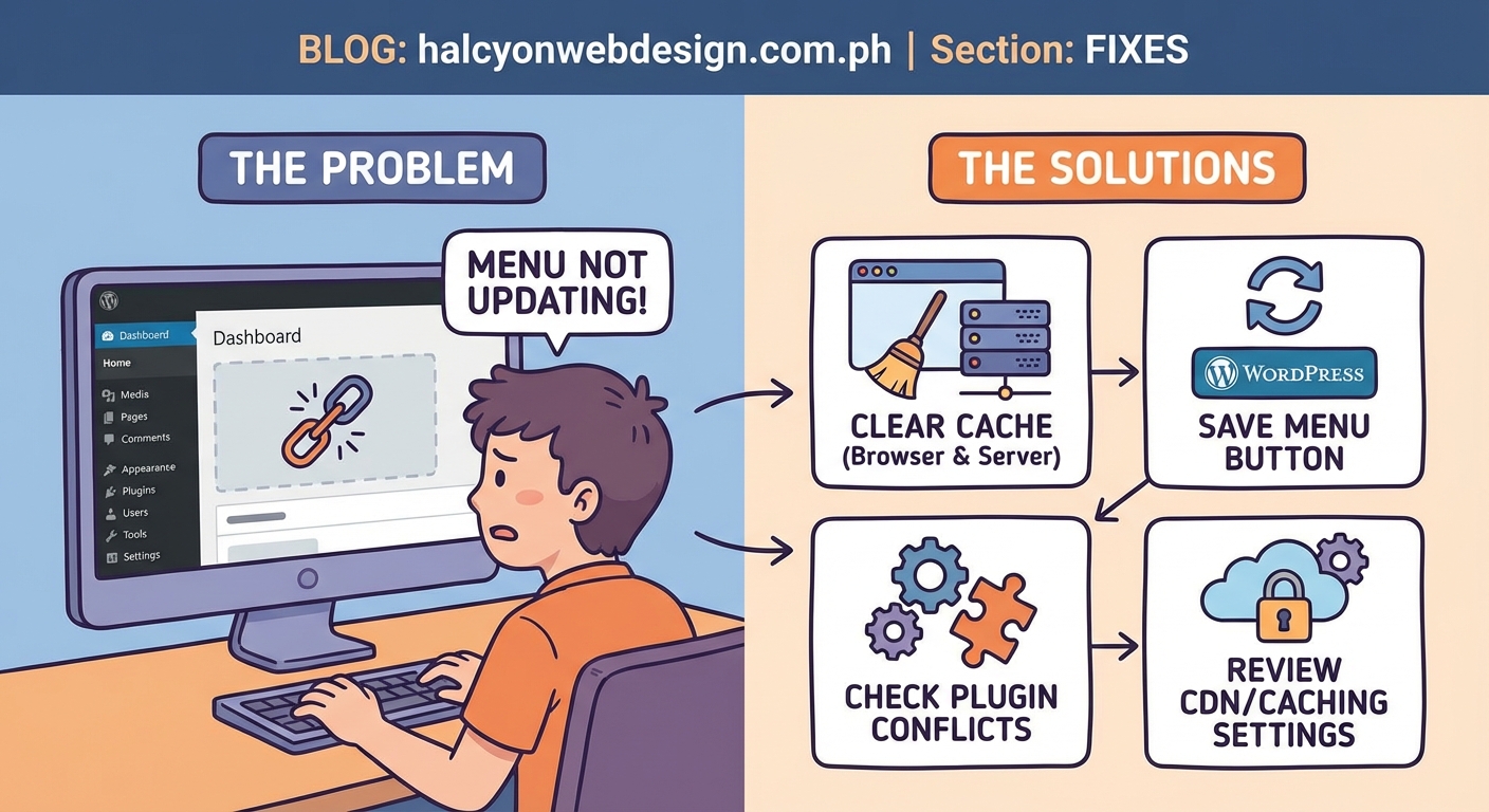 Why Are My WordPress Menu Changes Not Showing on the Live Site? — 1